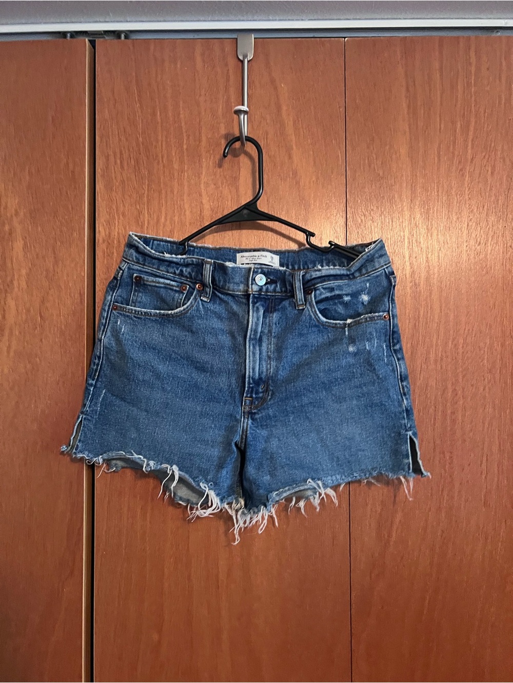 Abercrombie & Fitch Distressed Blue Denim Cutoff Shorts
